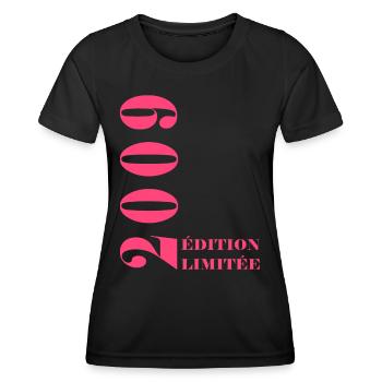 Edition limitée 2009 - T-shirt sport Femme - noir - Devant - AI Model Female 172 light (172cm)