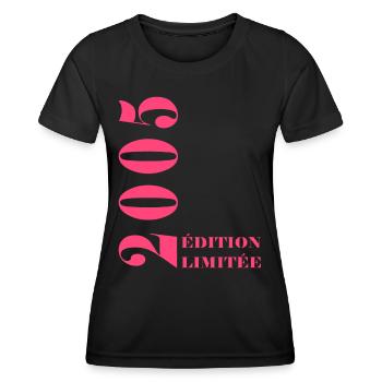 Edition limitée 2005 - T-shirt sport Femme - noir - Devant - AI Model Female 172 light (172cm)