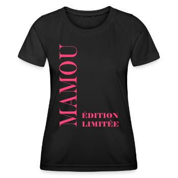 Edition limitée mamou - T-shirt sport Femme - noir - Devant - AI Model Female 172 light (172cm)