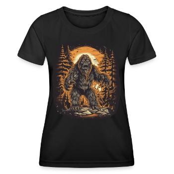 Cryptozoology Sasquatch Yeti Creepy Bigfoot - Women's Functional T-Shirt - black - Front - AI Model Female 172 light (172cm)