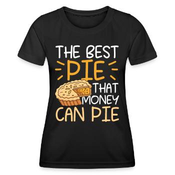 The Best Pie That Money Can Pie für einen Apple - Frauen Funktions-T-Shirt - Schwarz - Vorne - AI Model Female 172 light (172cm)