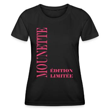 mounette - T-shirt sport Femme - noir - Devant - AI Model Female 172 light (172cm)