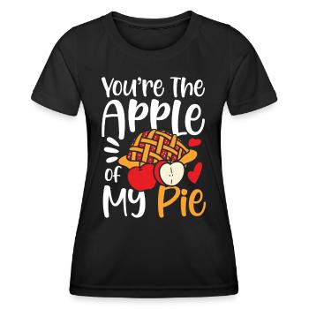 You're The Apple Of My Pie für einen Apple Pie - Frauen Funktions-T-Shirt - Schwarz - Vorne - AI Model Female 172 light (172cm)
