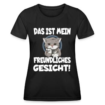 Das ist mein freundliches Gesicht - Frauen Funktions-T-Shirt - Schwarz - Vorne - AI Model Female 172 light (172cm)