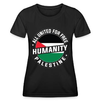 Free Palestine - Women's Functional T-Shirt - black - Front - AI Model Female 172 light (172cm)