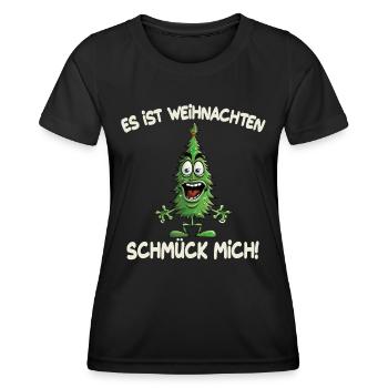 Es ist Weihnachten Schmück mich - Frauen Funktions-T-Shirt - Schwarz - Vorne - AI Model Female 172 light (172cm)
