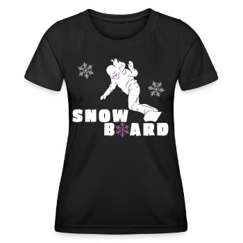 Snowboard Boarder Snowboard Vacances d’hiver Piste - T-shirt sport Femme - noir - Devant - AI Model Female 172 light (172cm)