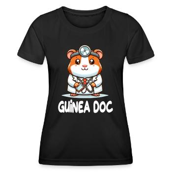 Doktor Meerschweinchen Guinea Doc - Frauen Funktions-T-Shirt - Schwarz - Vorne - AI Model Female 172 light (172cm)