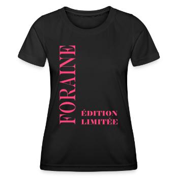 Forain foraine - T-shirt sport Femme - noir - Devant - AI Model Female 172 light (172cm)
