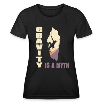 Gravity is a Myth - Frauen Funktions-T-Shirt - Schwarz - Vorne - AI Model Female 172 light (172cm)