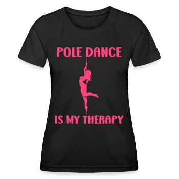 Women's pole dancing pole dancing - Women's Functional T-Shirt - black - Front - AI Model Female 172 light (172cm)