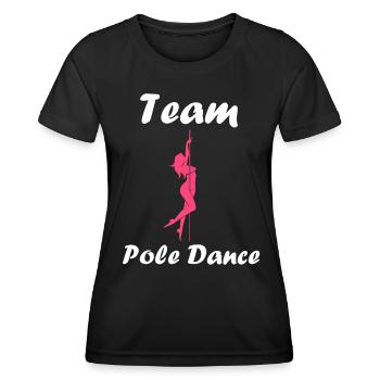 Women's pole dancing pole dancing - Women's Functional T-Shirt - black - Front - AI Model Female 172 light (172cm)