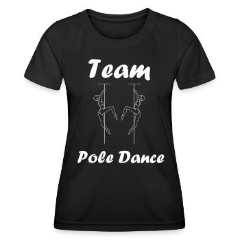 Women's pole dancing pole dancing - Women's Functional T-Shirt - black - Front - AI Model Female 172 light (172cm)
