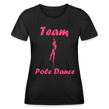 Women's pole dancing pole dancing - Women's Functional T-Shirt - black - Front - AI Model Female 172 light (172cm)