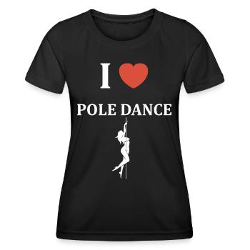 Women's pole dancing pole dancing - Women's Functional T-Shirt - black - Front - AI Model Female 172 light (172cm)