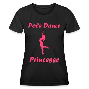 Women's pole dancing pole dancing - Women's Functional T-Shirt - black - Front - AI Model Female 172 light (172cm)