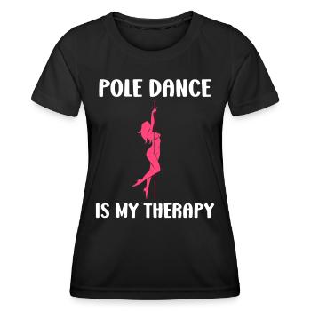 Women's pole dancing pole dancing - Women's Functional T-Shirt - black - Front - AI Model Female 172 light (172cm)