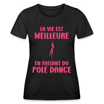 Pole Dance Pole Dance für Frauen - Frauen Funktions-T-Shirt - Schwarz - Vorne - AI Model Female 172 light (172cm)