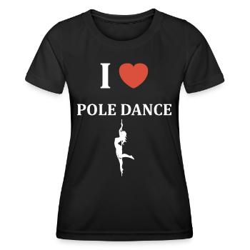 Women's pole dancing pole dancing - Women's Functional T-Shirt - black - Front - AI Model Female 172 light (172cm)