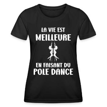 Pole Dance Pole Dance für Frauen - Frauen Funktions-T-Shirt - Schwarz - Vorne - AI Model Female 172 light (172cm)