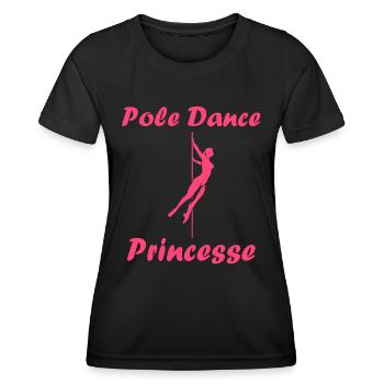 Women's pole dancing pole dancing - Women's Functional T-Shirt - black - Front - AI Model Female 172 light (172cm)