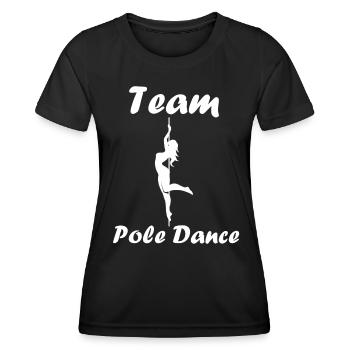 Women's pole dancing pole dancing - Women's Functional T-Shirt - black - Front - AI Model Female 172 light (172cm)