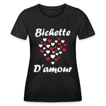 Bichette - T-shirt sport Femme - noir - Devant - AI Model Female 172 light (172cm)