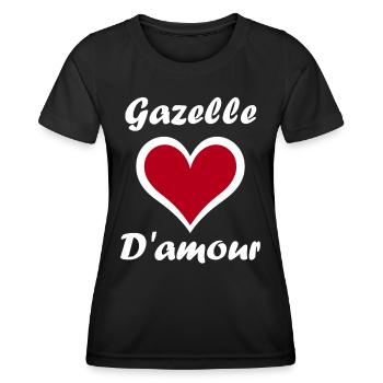 Gazelle - T-shirt sport Femme - noir - Devant - AI Model Female 172 light (172cm)