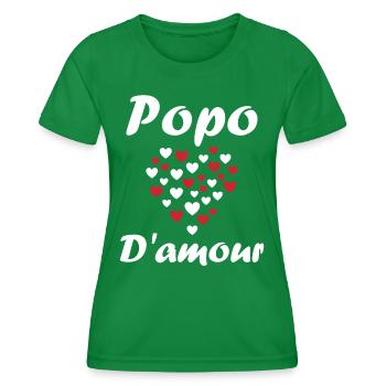Popo - T-shirt sport Femme - vert - Devant - AI Model Female 172 dark (172cm)