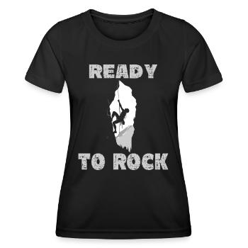 Ready to Rock - Frauen Funktions-T-Shirt - Schwarz - Vorne - AI Model Female 172 light (172cm)
