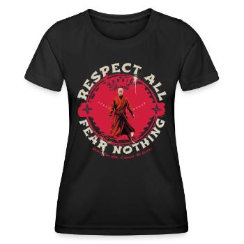 Mysteriöser Ninja-Krieger Respect All für einen - Frauen Funktions-T-Shirt - Schwarz - Vorne - AI Model Female 172 light (172cm)