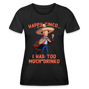 Drôle Confus Président Satire Mexicaine - T-shirt sport Femme - noir - Devant - AI Model Female 172 light (172cm)