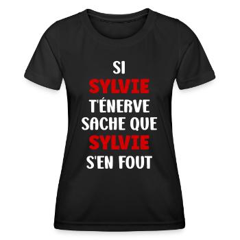 Sylvie - T-shirt sport Femme - noir - Devant - AI Model Female 172 light (172cm)