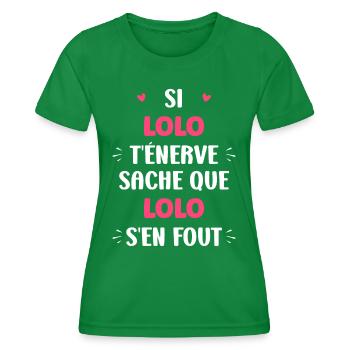 lolo 2 - T-shirt sport Femme - vert - Devant - AI Model Female 172 dark (172cm)