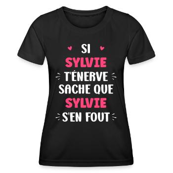 Sylvie 1 - T-shirt sport Femme - noir - Devant - AI Model Female 172 light (172cm)