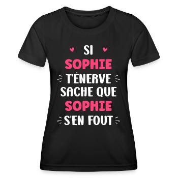 sophie 2 - T-shirt sport Femme - noir - Devant - AI Model Female 172 light (172cm)