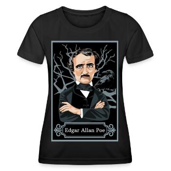 Edgar Allan Poe - Women's Functional T-Shirt - black - Front - AI Model Female 172 light (172cm)