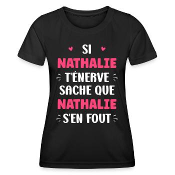 Nathalie - T-shirt sport Femme - noir - Devant - AI Model Female 172 light (172cm)