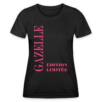 Gazelle - T-shirt sport Femme - noir - Devant - AI Model Female 172 light (172cm)