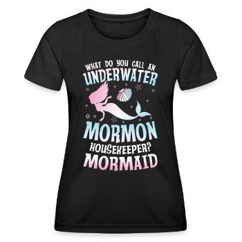 Underwater Mormon Housekeeper Mormaid für einen - Frauen Funktions-T-Shirt - Schwarz - Vorne - AI Model Female 172 light (172cm)