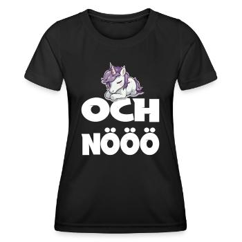 Och Nö Einhorn Keine Lust Faul Lustlos - Frauen Funktions-T-Shirt - Schwarz - Vorne - AI Model Female 172 light (172cm)