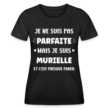 Murielle - T-shirt sport Femme - noir - Devant - AI Model Female 172 light (172cm)
