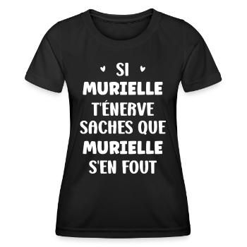Murielle - T-shirt sport Femme - noir - Devant - AI Model Female 172 light (172cm)
