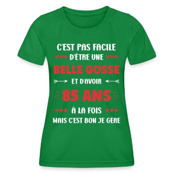 85 ANS - T-shirt sport Femme - vert - Devant - AI Model Female 172 dark (172cm)