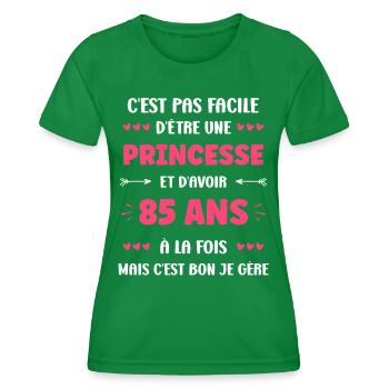 85 ANS - T-shirt sport Femme - vert - Devant - AI Model Female 172 dark (172cm)