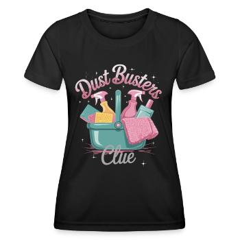 Dust Busters Club Cleaning and Fun Design for - Women's Functional T-Shirt - black - Front - AI Model Female 172 light (172cm)