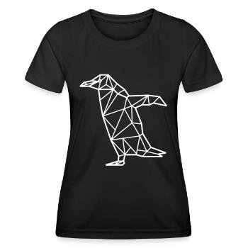 Polygone de pingouin - T-shirt sport Femme - noir - Devant - AI Model Female 172 light (172cm)