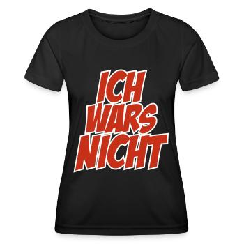Ich wars nicht - Frauen Funktions-T-Shirt - Schwarz - Vorne - AI Model Female 172 light (172cm)