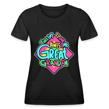 Grand Grand-père Vintage - T-shirt sport Femme - noir - Devant - AI Model Female 172 light (172cm)