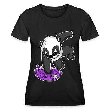 Panda Virus Combat - T-shirt sport Femme - noir - Devant - AI Model Female 172 light (172cm)